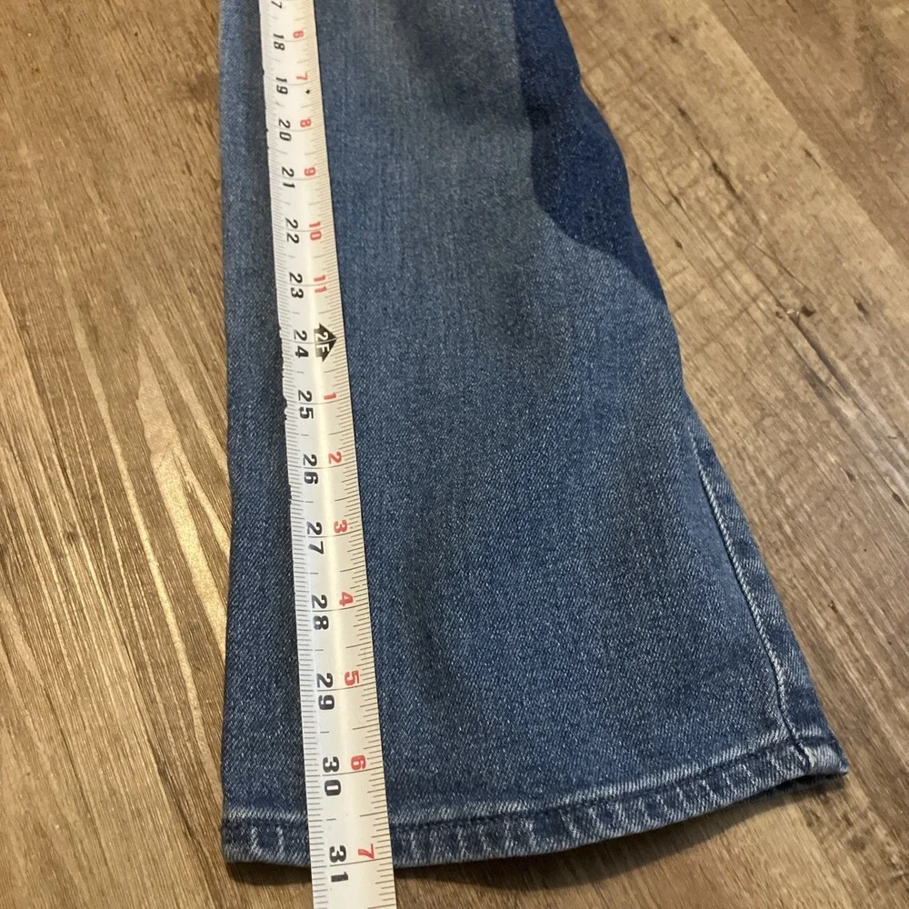 Hollister Dad Jeans 3 R 26x31 Blue Ultra High Rise Wavy Two Tone Wide Leg